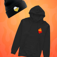 Dietmar Diamant "Heit Werd Oaner Gebrennt" Hoodie + Beanie Bundle - Priba Printworks