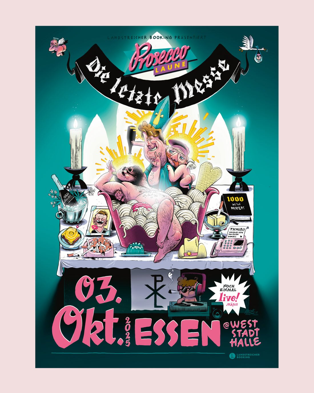 Proseccolaune „Die letzte Messe“ Poster