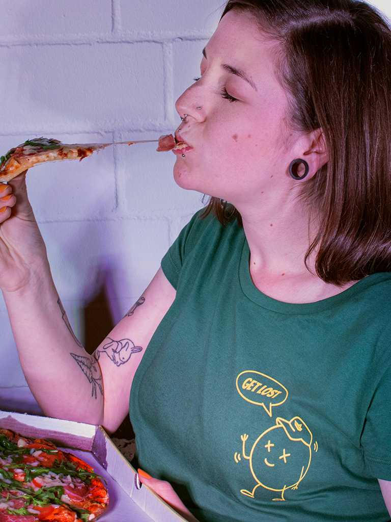 Kuttergarten WMNS Get Lost Shirt (Bottle Green) - Priba Printworks