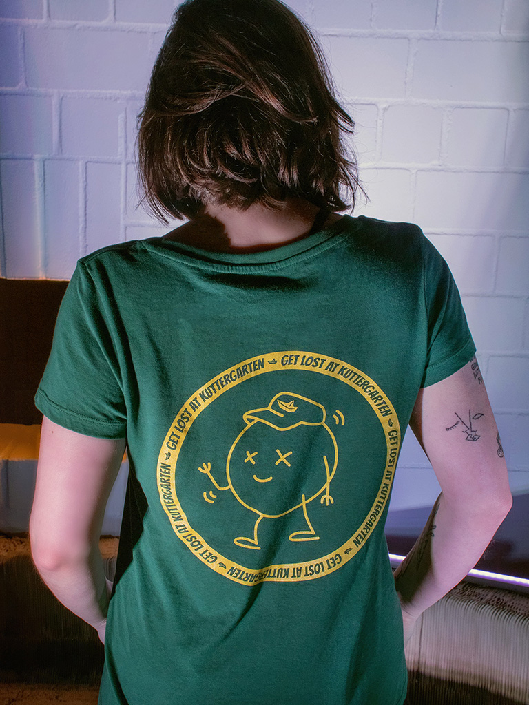 Kuttergarten WMNS Get Lost Shirt (Bottle Green) - Priba Printworks